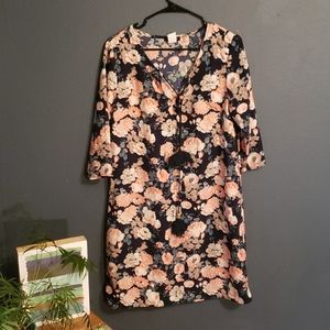 Floral dress with tassels, size L